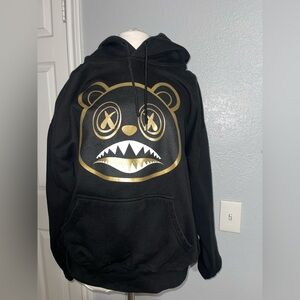 Black and Gold Graphic Hoodie